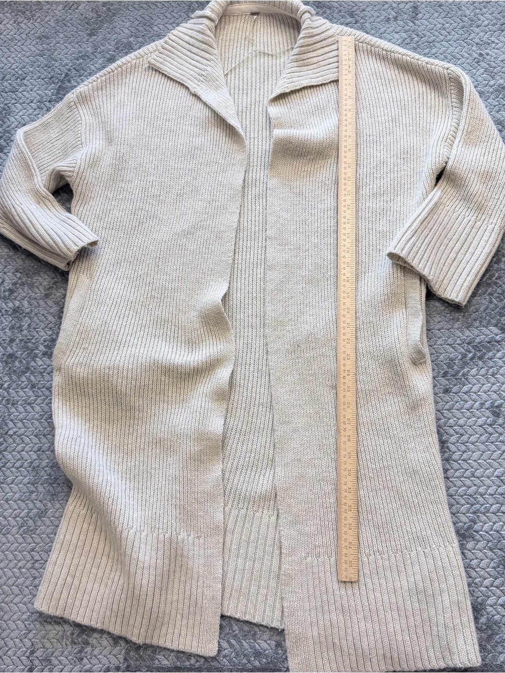 Free People Ottoman Slouchy Longline Cardigan in Oatmeal Size Small - Picture 11 of 11